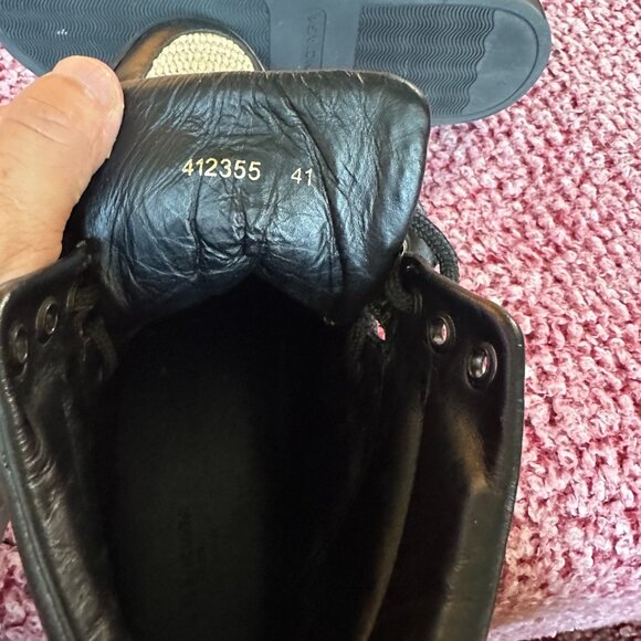 Balenciaga Tess S.Gomma High-Top Sneakers – Leather & Woven Mesh Size 41 - Picture 6 of 7